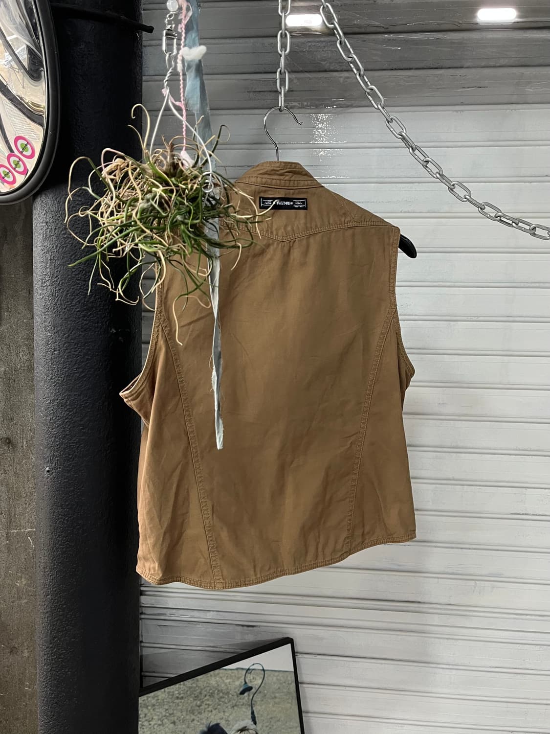 vtg biker vest zip up jk 상품이미지2