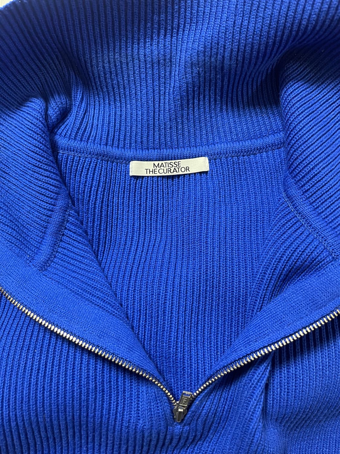 [마티스더큐레이터]HALF-ZIP 니트_코발트 블루 컬러_2 size 상품이미지6