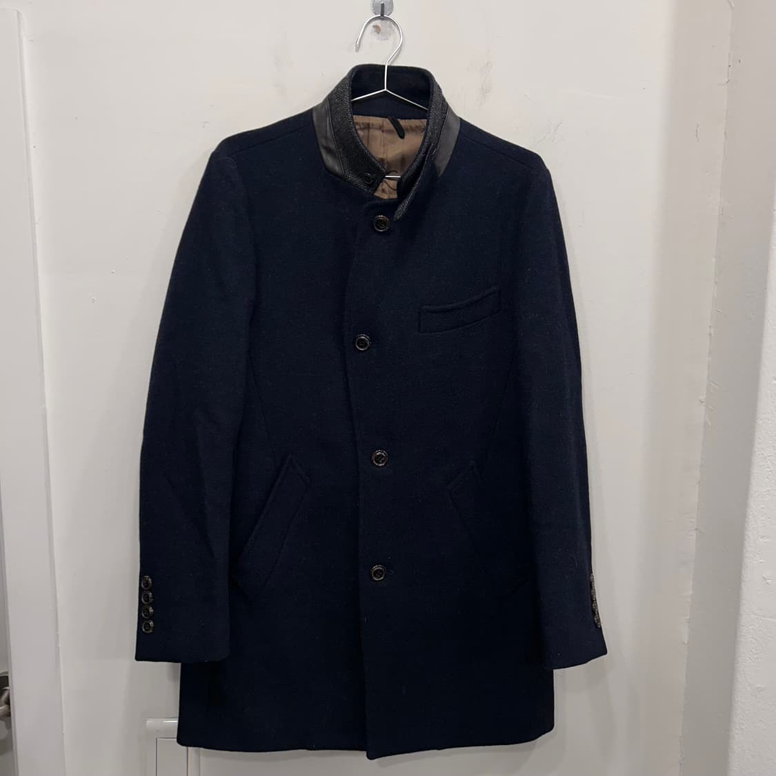 커스텀멜로우 울 모직 차이나카라 하프코트 상품이미지2