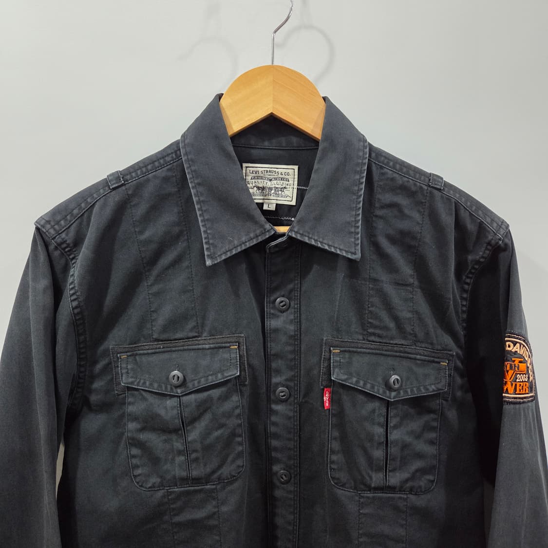 리바이스 블랙 밀리터리 셔츠 L  상품이미지2