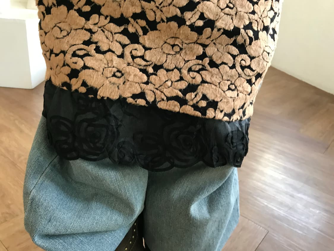 vintage beige pattern one-piece 상품이미지1