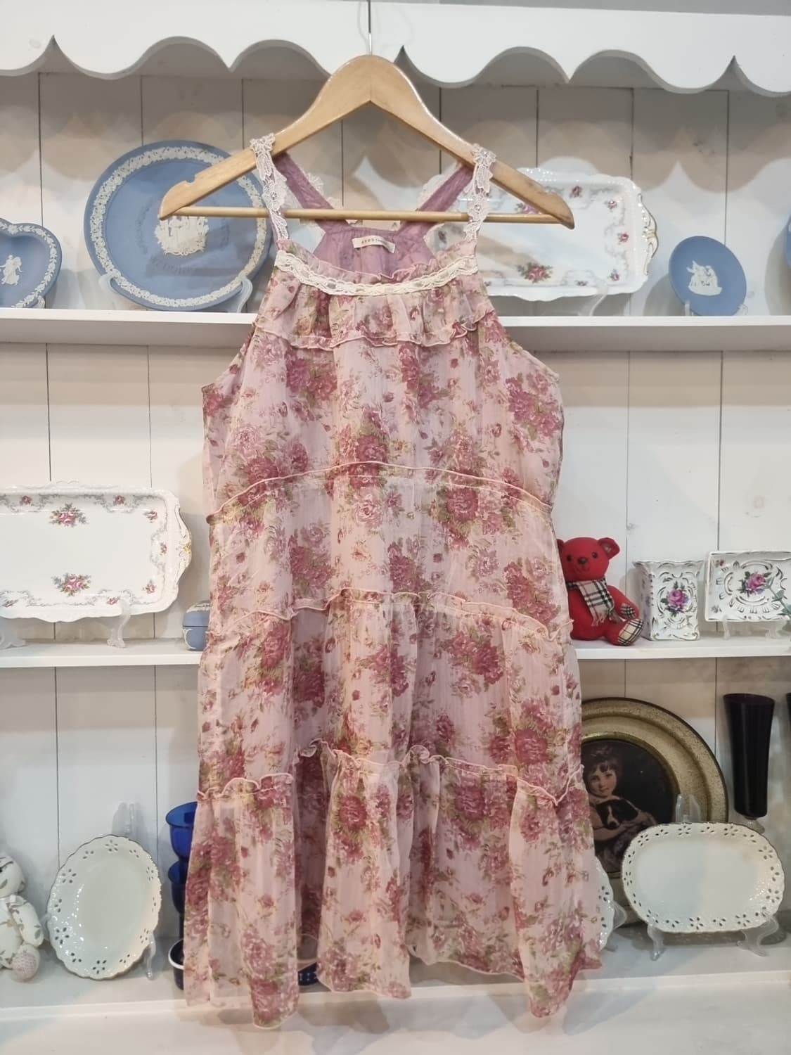 axes femme(악시즈팜므) 라벤더로즈 레이스 캉캉 슬립원피스 상품이미지1