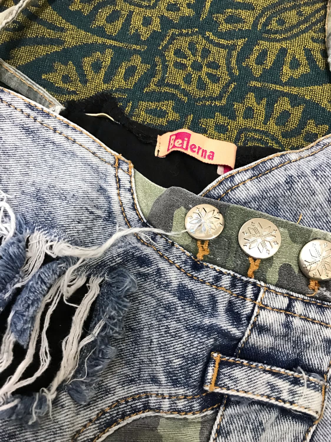 Beierna half denim &camo sleeveless 상품이미지3