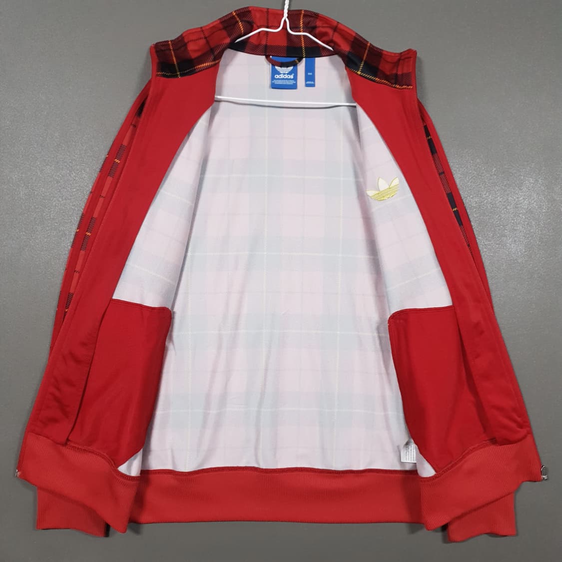 아디다스 유로파 희귀 대장급 파이어버드 타탄 체크 버팔로 트랙탑 져지 상품이미지7