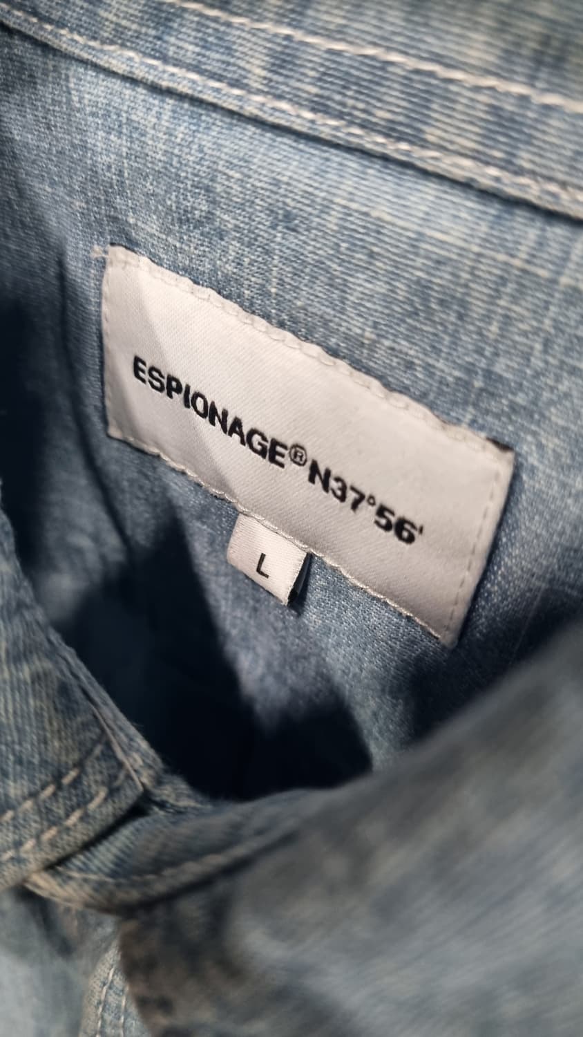 에스피오나지)) 샴브레이 오버핏 셔츠 L(105추천) 상태좋아요 상품이미지2