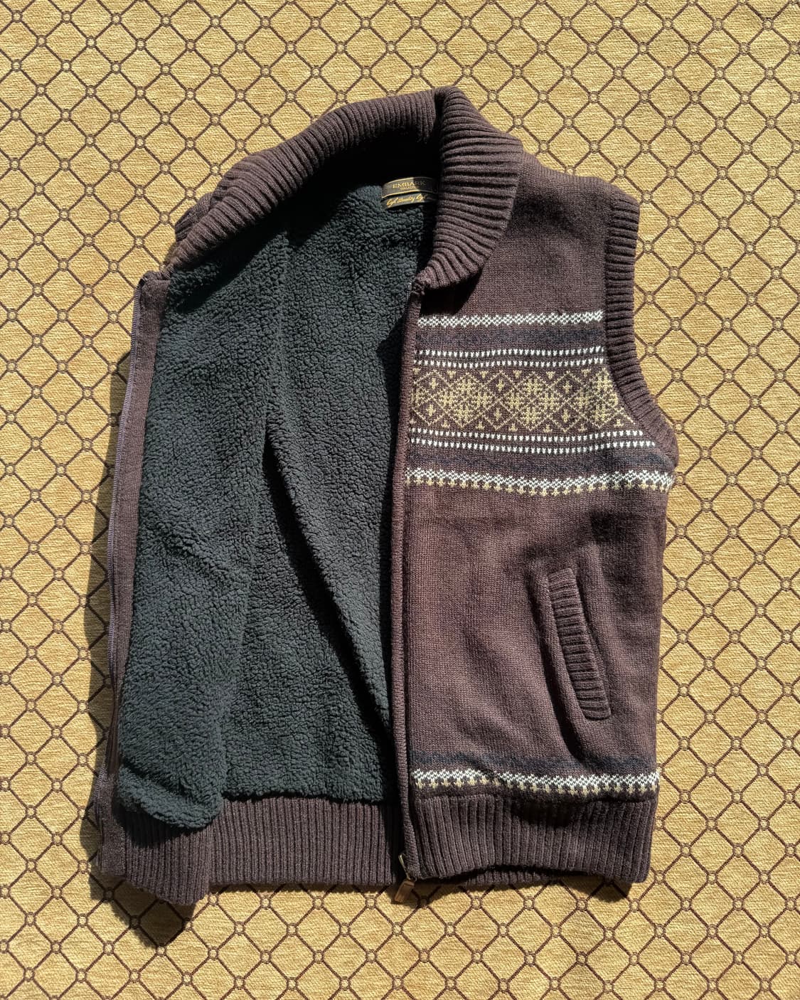 퍼플 브라운 니트 베스트 상품이미지3