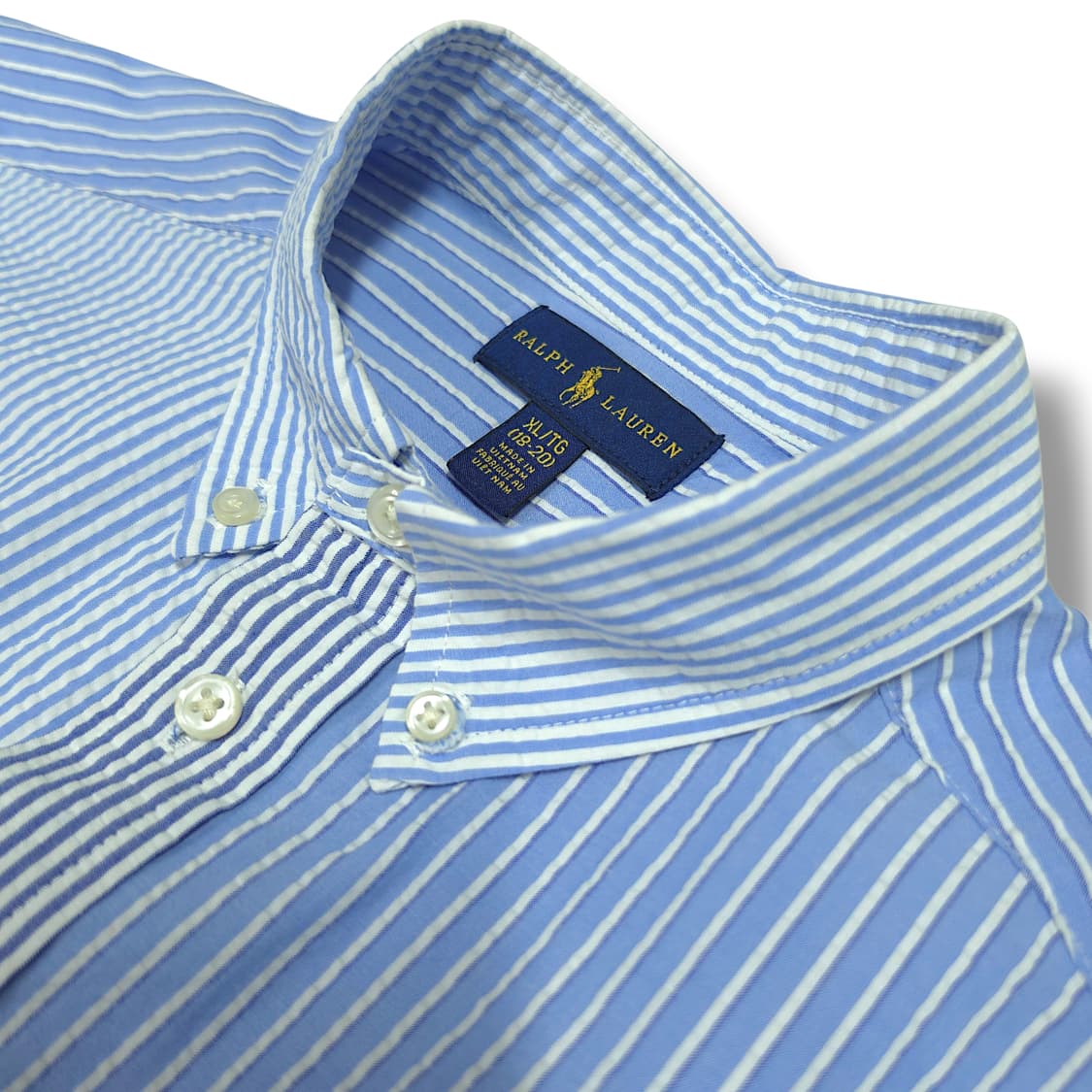 [S] 폴로 시어서커 스트라이프 컬러블럭 긴팔셔츠 상품이미지7