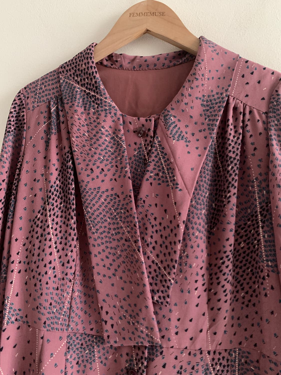 Tie Collar Shirts Button Dress 상품이미지3