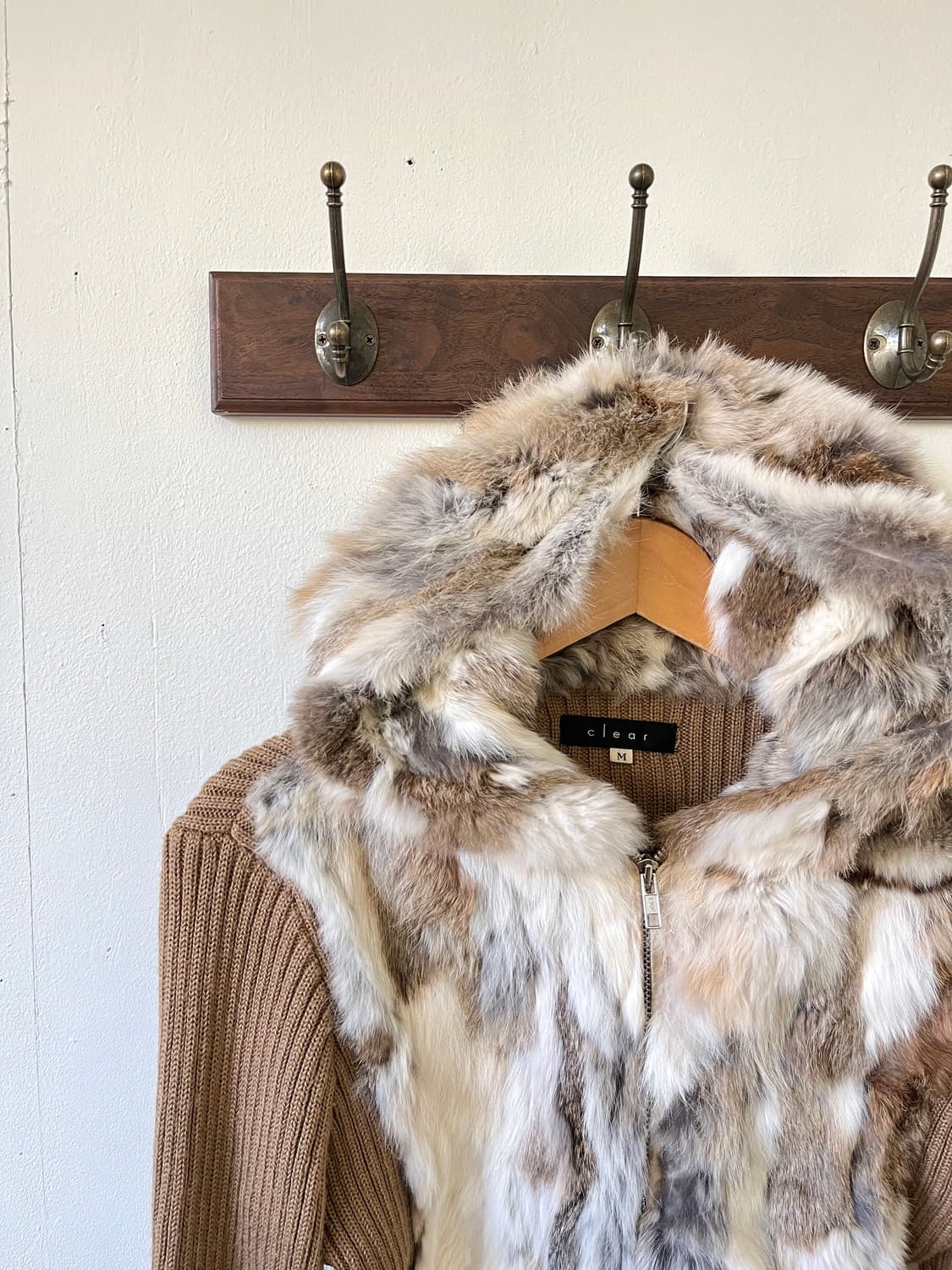 clear 페이크 퍼 후드 자켓  상품이미지2