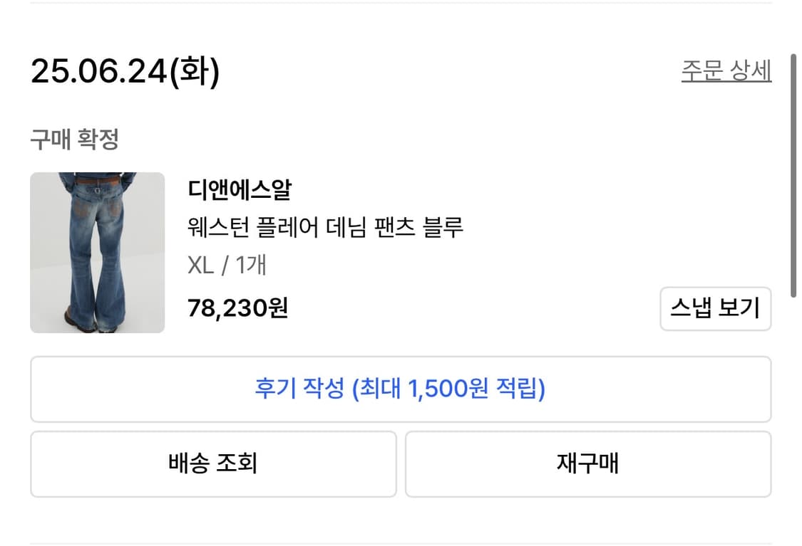 xl) dnsr 웨스턴 플레어 팬츠 상품이미지3