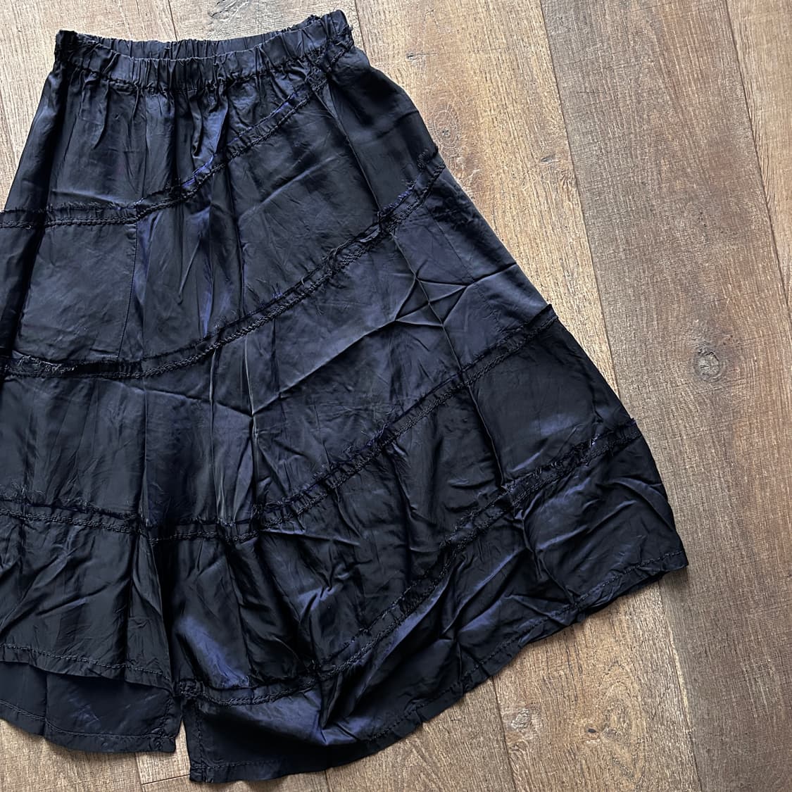 Asymmetry Distressed Patchwork Skirt 상품이미지9