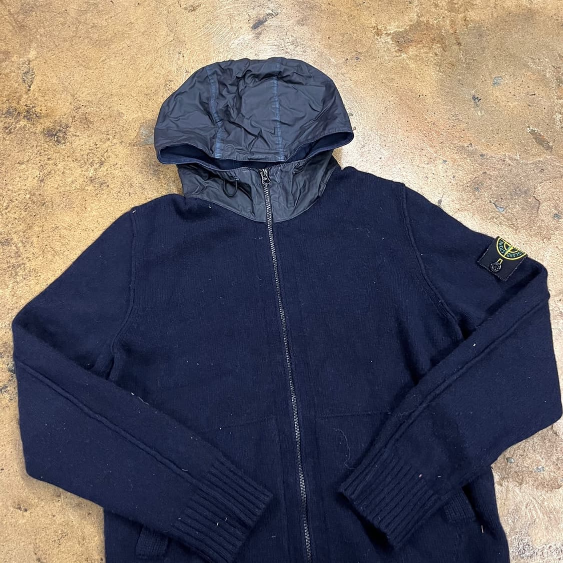 [정품/XL] 스톤아일랜드 와펜 후드 니트 집업 가디건 b18 상품이미지1