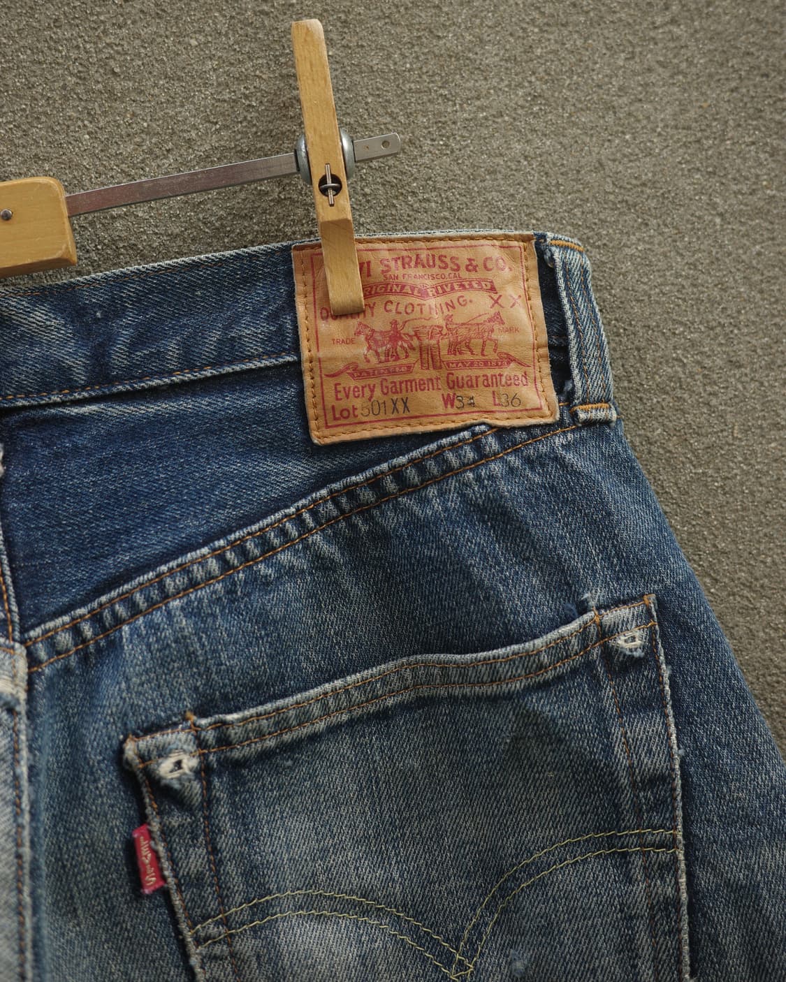 00s LVC 47501 디스트레스드 셀비지 데님 팬츠 상품이미지7