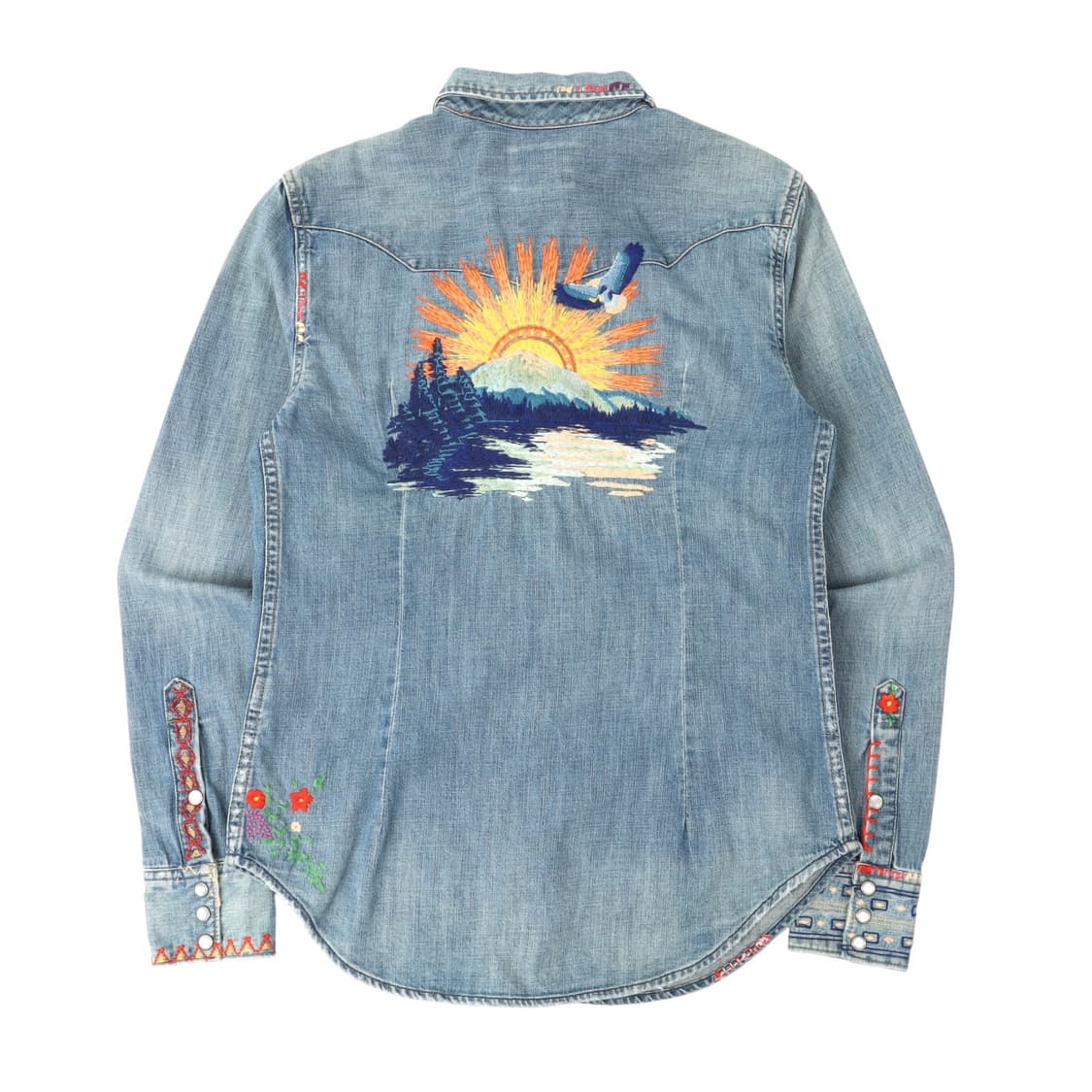 폴로 랄프로렌 웨스턴 샴브레이 데님 셔츠 상품이미지5