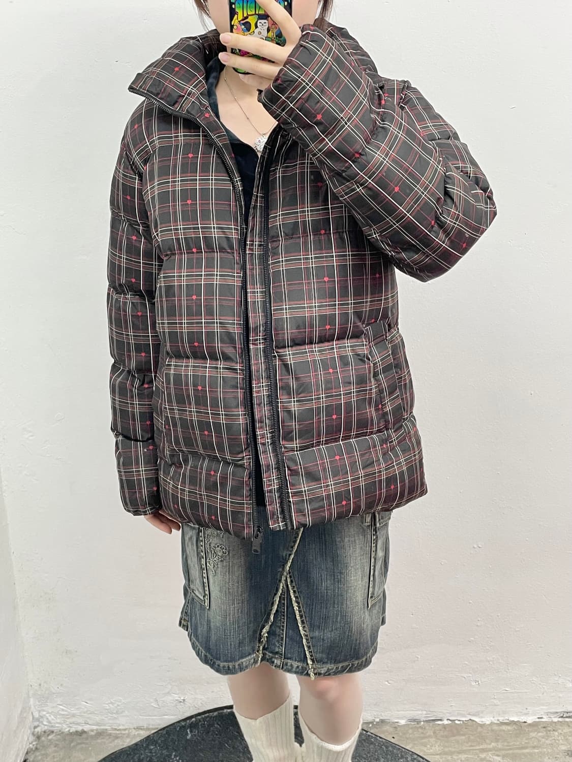 포니 하트 체크 패딩❤️ 상품이미지5