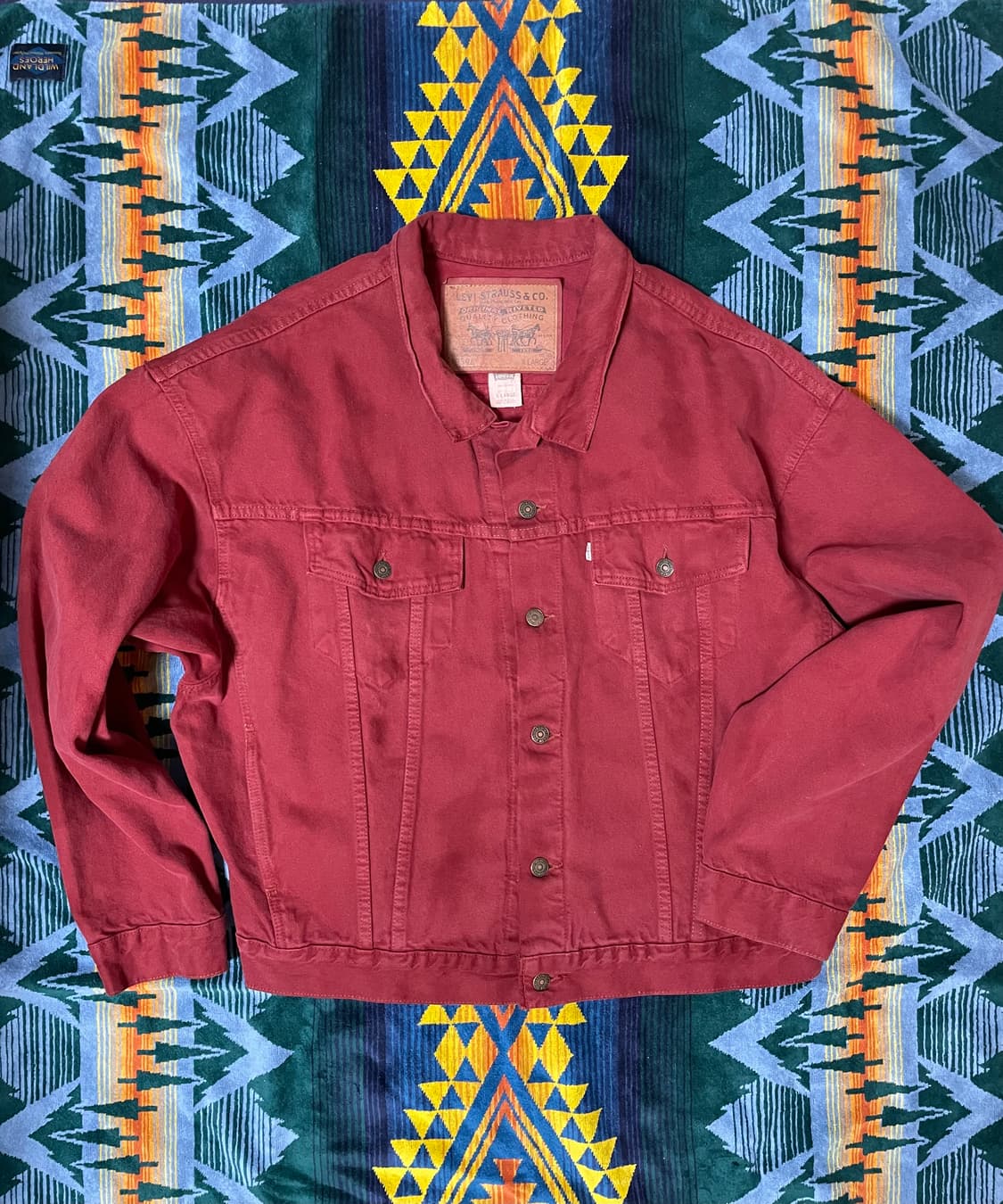 Levi's Type 3 jacket orange denim xl 상품이미지1