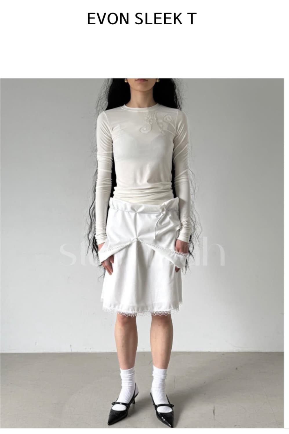 노이어덜트 엔젤 롱슬리브탑 네이비 새상품  상품이미지1
