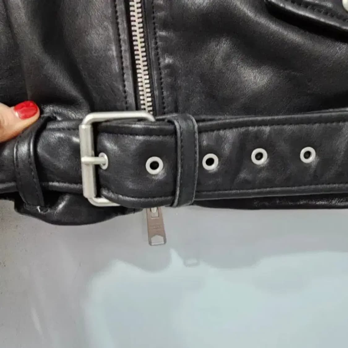 AllSaints 올세인츠 볼트 양가죽 바이커 자켓 95 상품이미지6