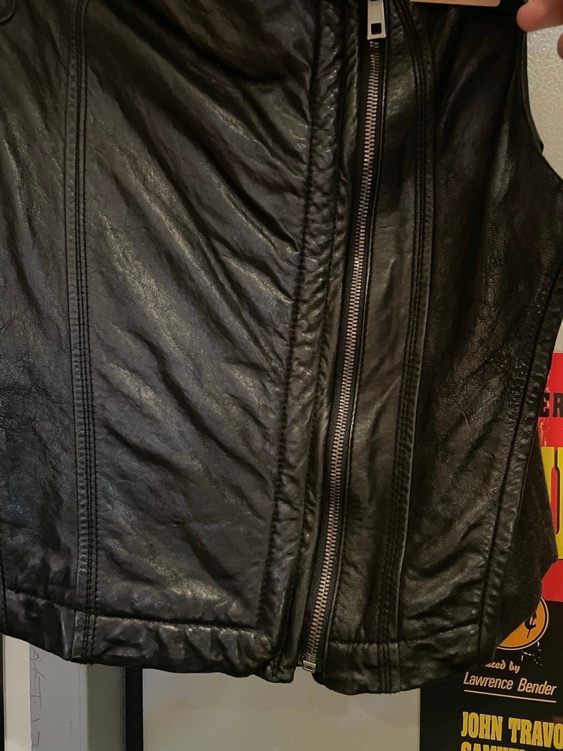 마르시아 빈티지 양가죽 레더 베스트 상품이미지2