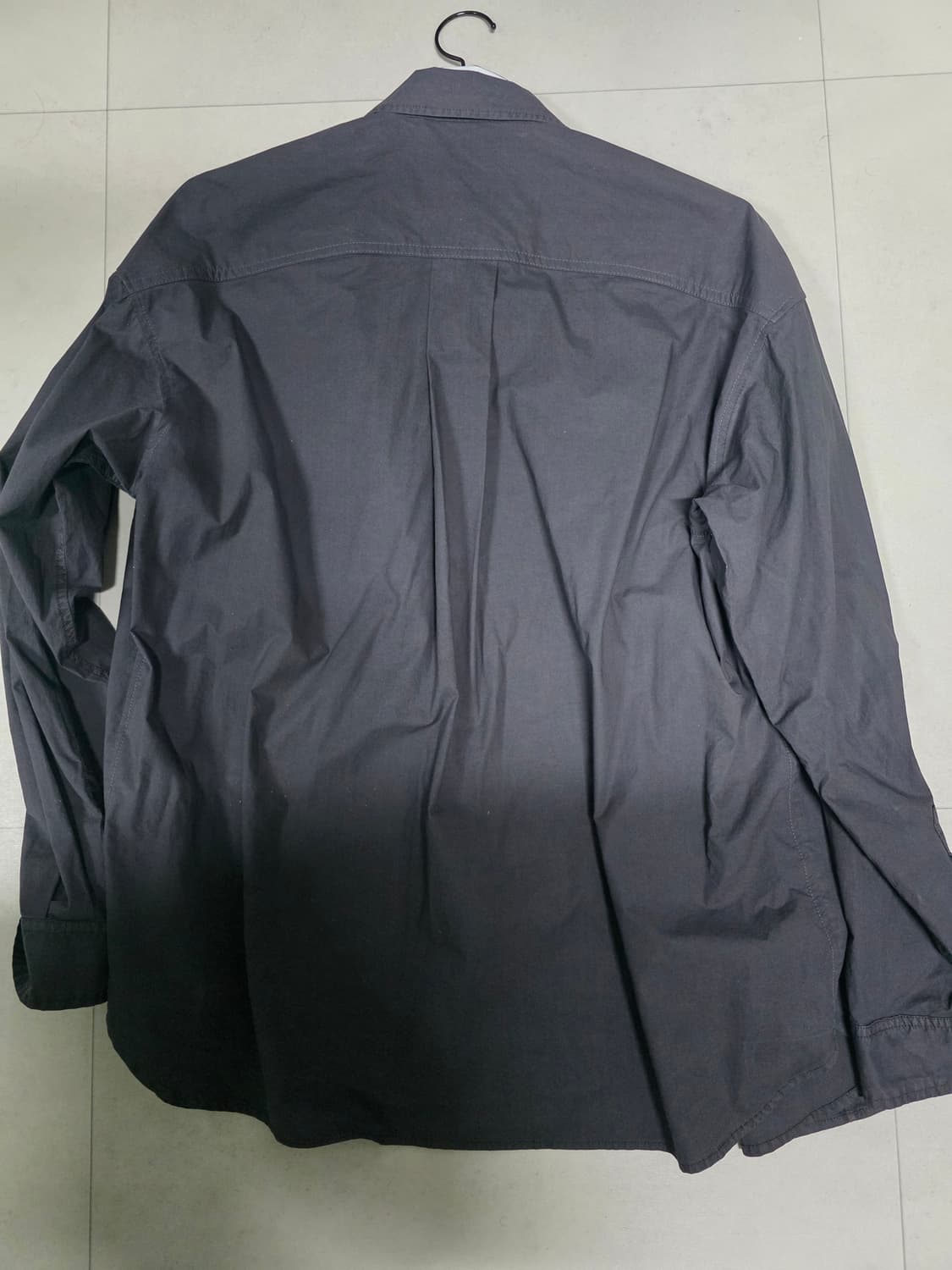 준지 그레이가먼트레이어드셔츠 44사이즈 상품이미지5