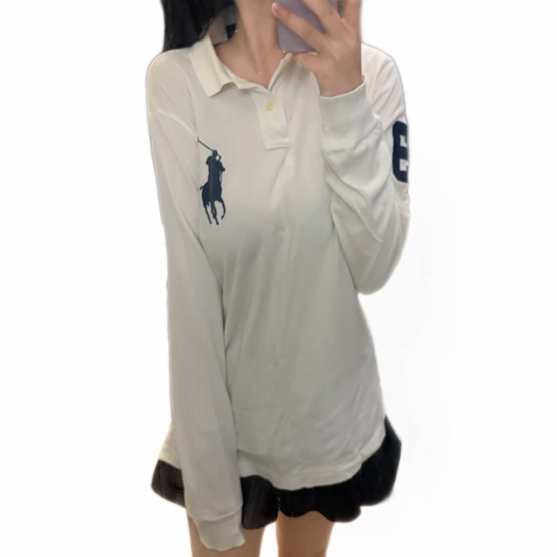 정품)폴로 치프키프 빅포니 화이트 롱슬리브 카라티 PK 상품이미지1