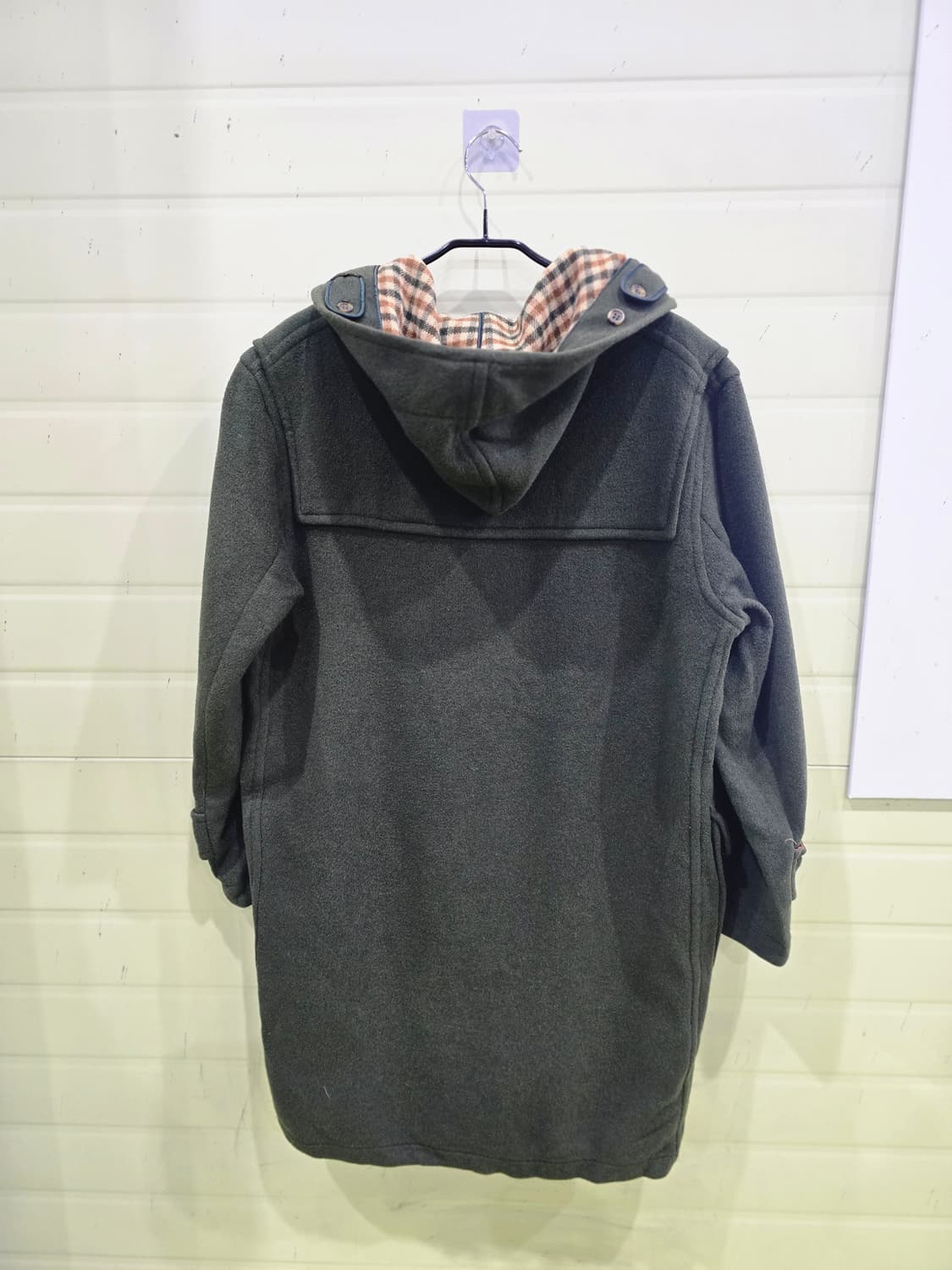 Aquascutum 후드 떡볶이 코트 다크 그린 상품이미지7