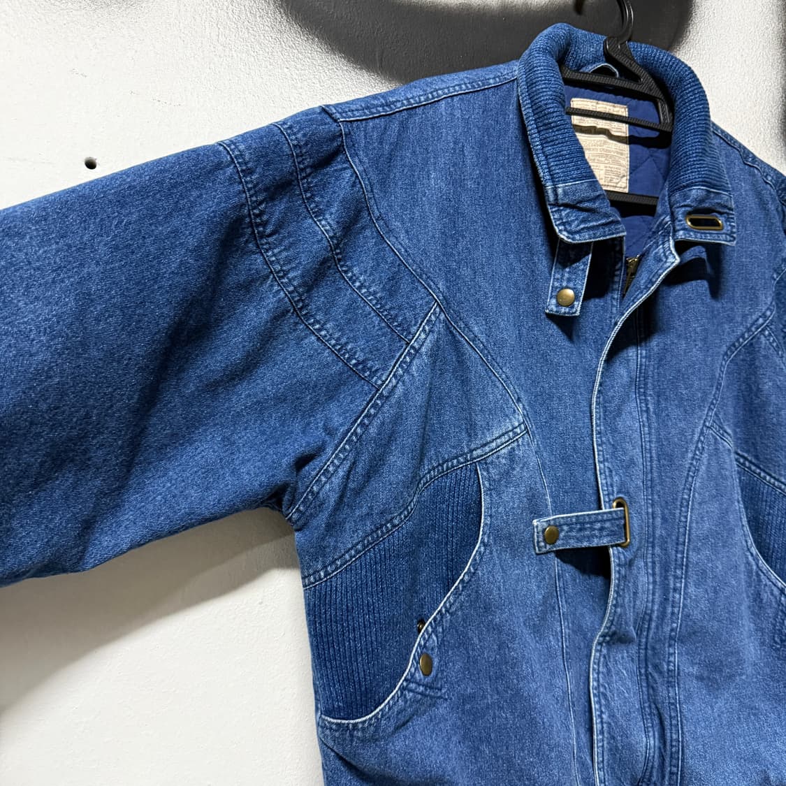 VTG 빈티지 멀티 디테일 퀼팅 데님 봄버 바시티 자켓 상품이미지5