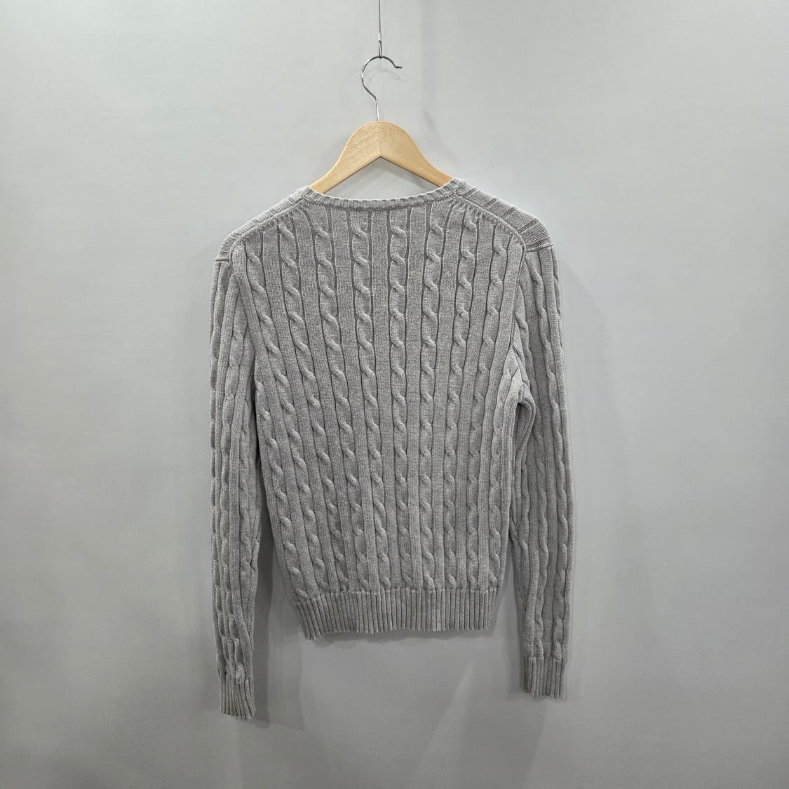 폴로랄프로렌 우먼 코튼 케이블 브이넥 니트 L  상품이미지5