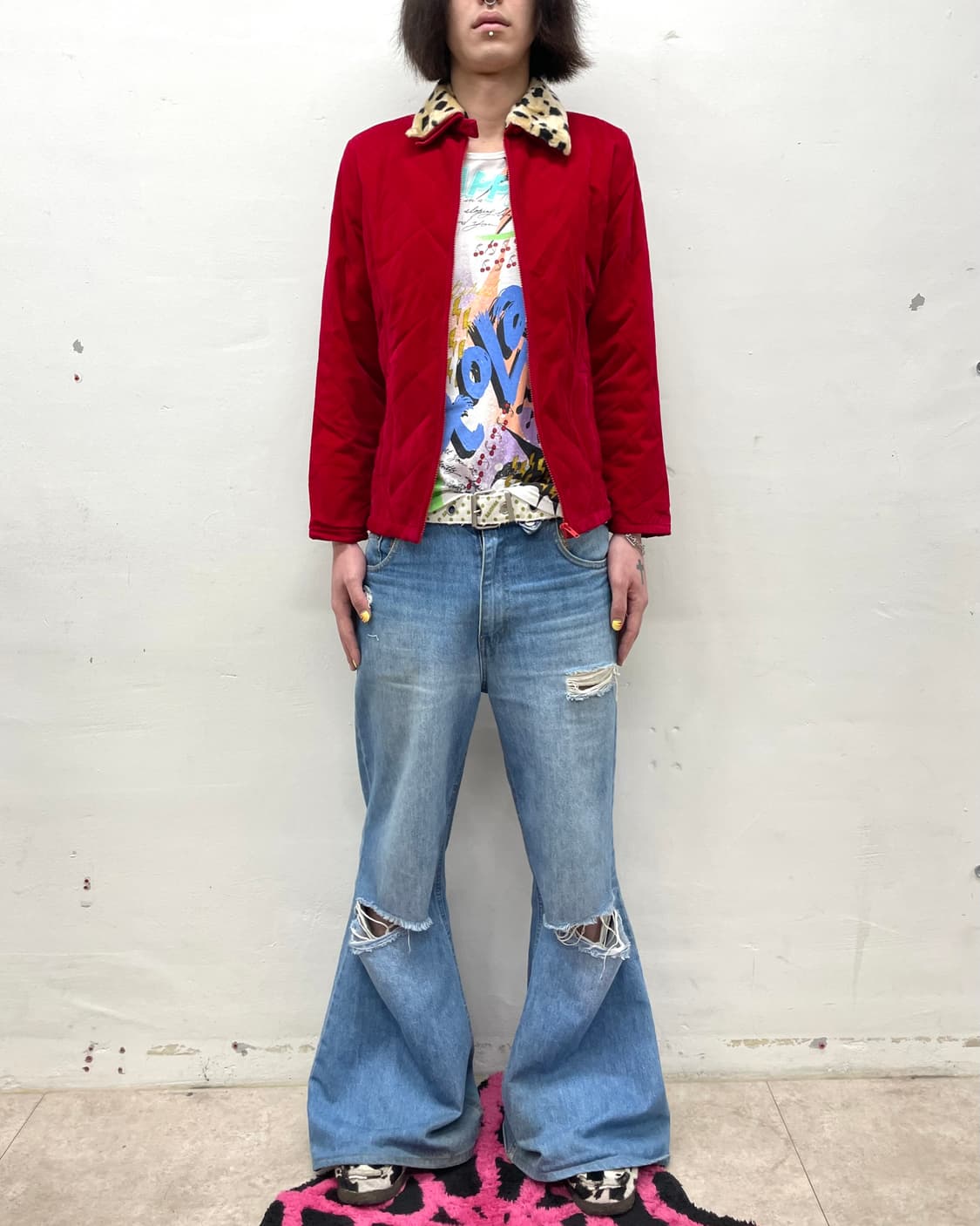 Cow fur Red Jumper  상품이미지4