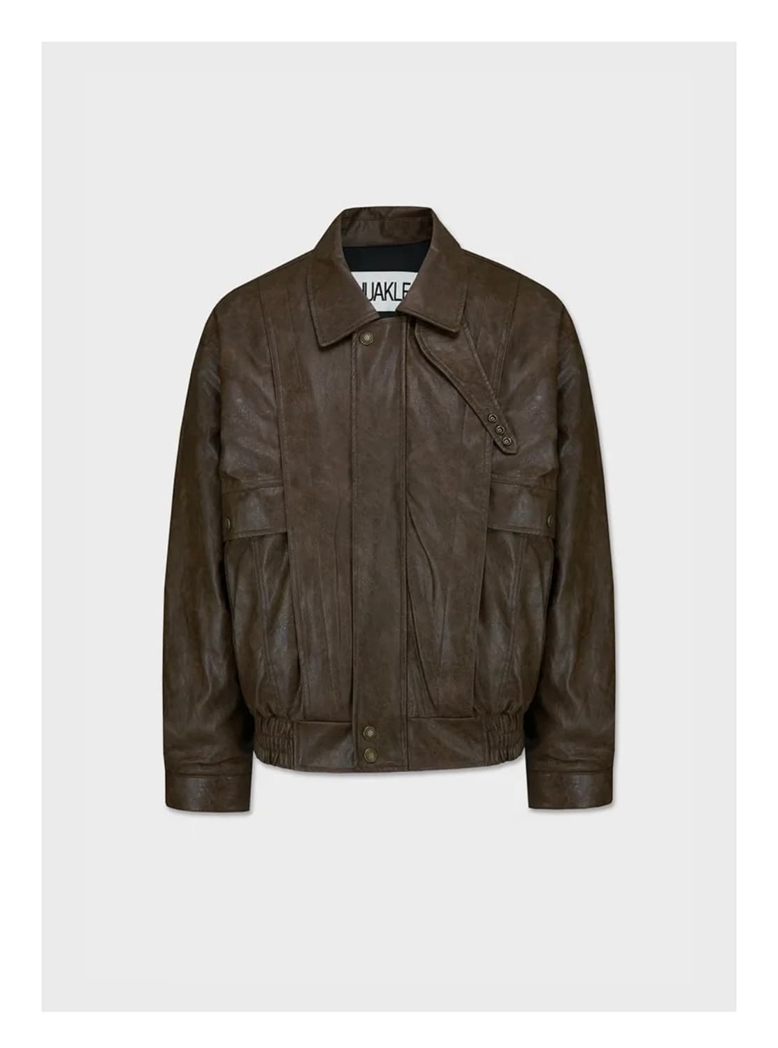 [새상품, 2] 누아클레 빈티지 크랙 레더 블루종 라이더 자켓 상품이미지1