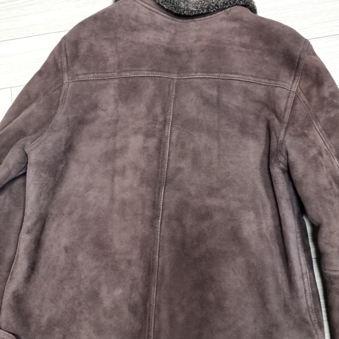 80,90년대 톰보이 양가죽양털 스웨이드 무스탕 트러커자켓(95-100) 상품이미지2
