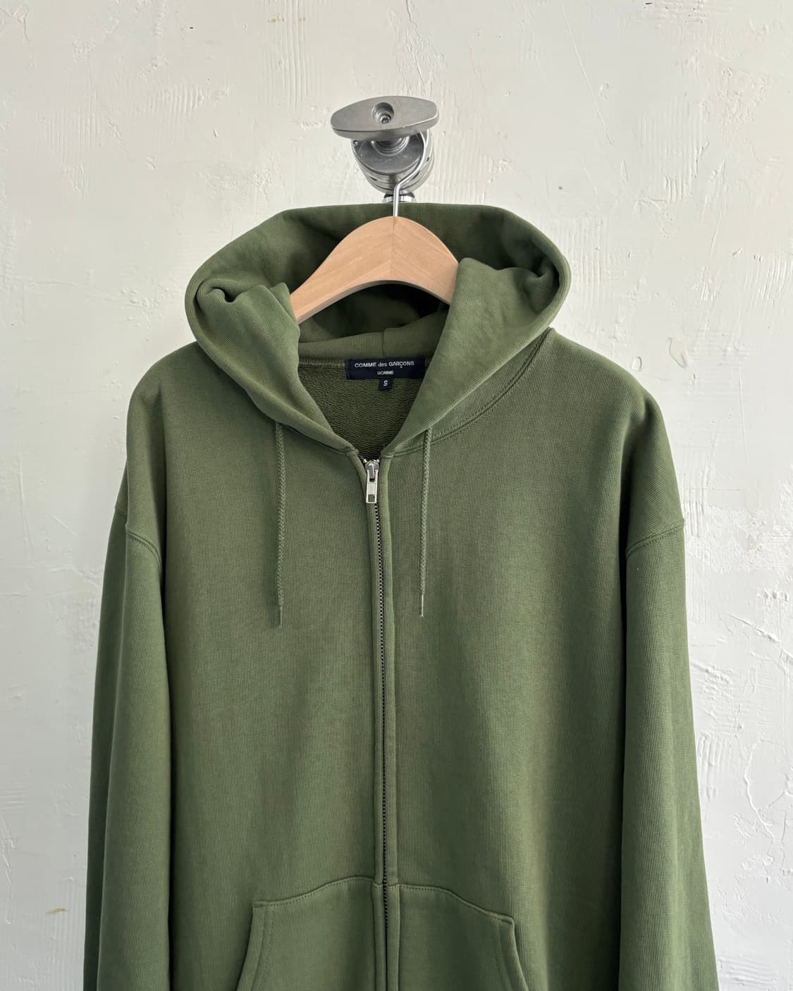 COMMEdesGARCONS 꼼데가르송 옴므 그린 후드집업 상품이미지2