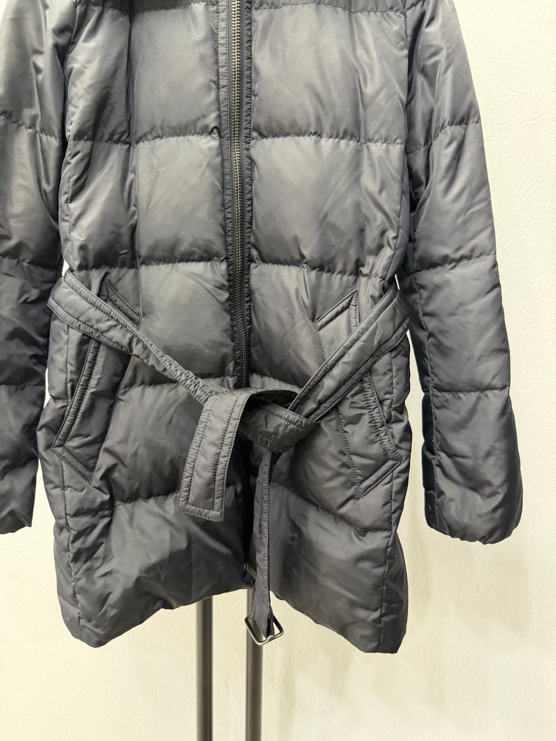 정품) 코치 여상 블랙 벨티드 패딩 점퍼 S 상품이미지4