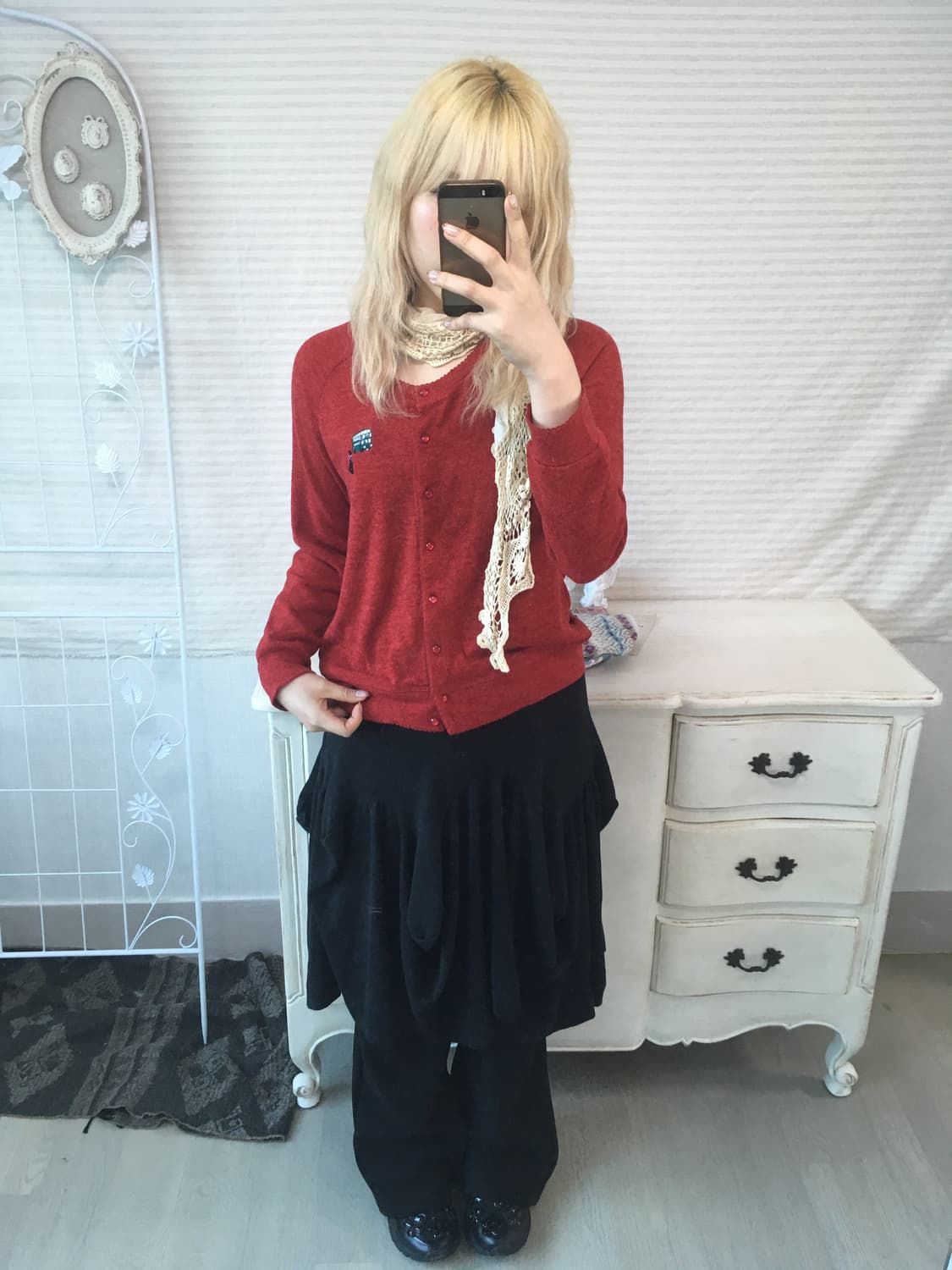 jpn vintage tomato bokashi cardigan 상품이미지4