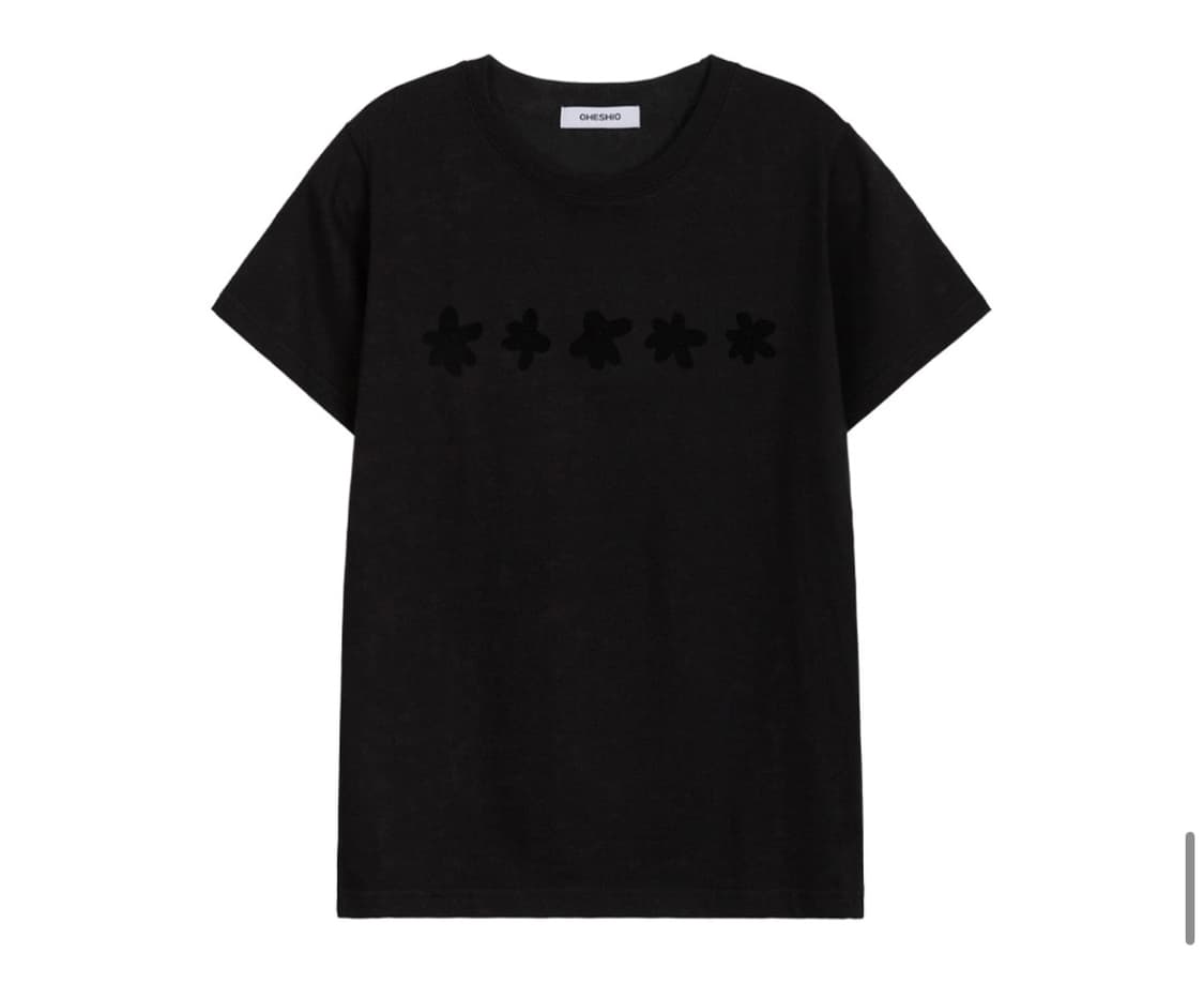 flower Standard t-shirt (black) 상품이미지1