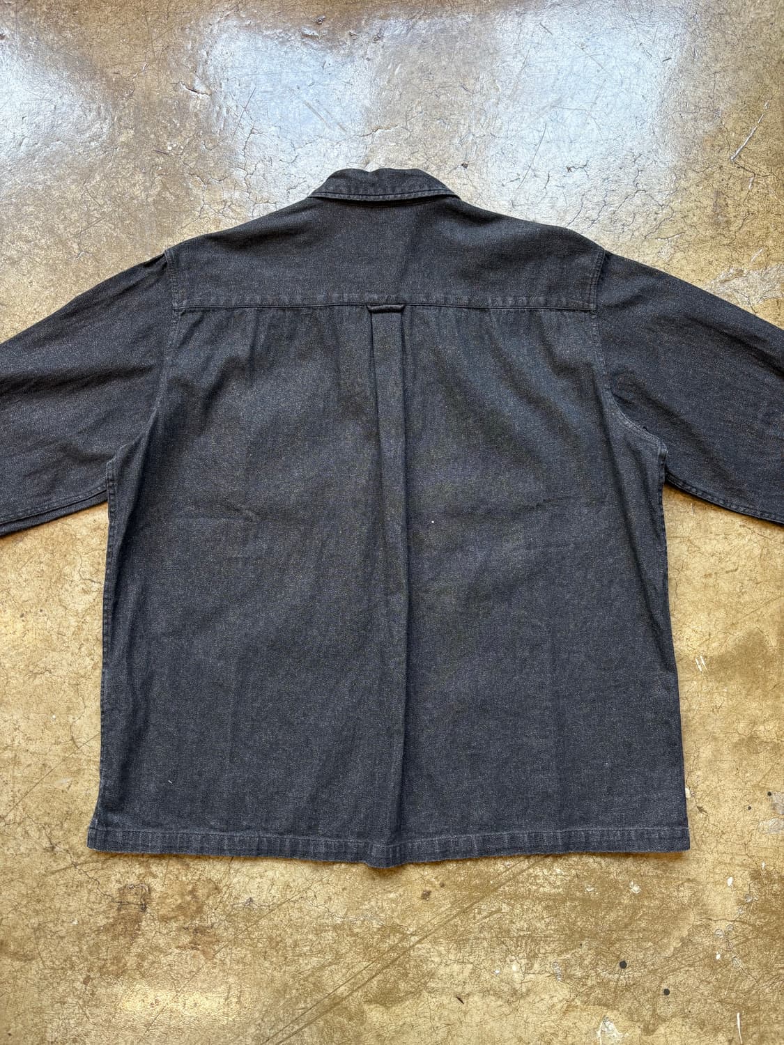 BEAMS 하프 집업 데님 풀오버 셔츠 상품이미지5