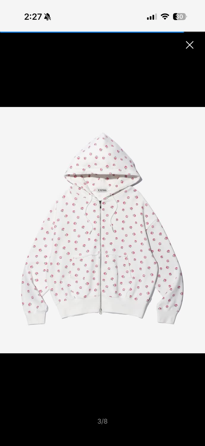 유희 플라워 패턴 후드집업 상품이미지2