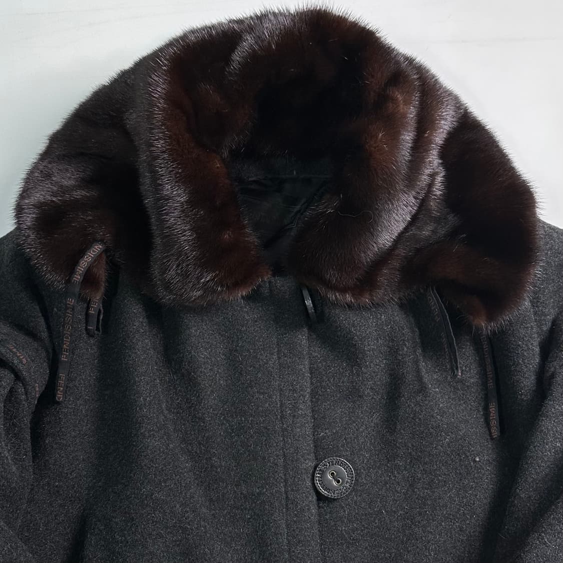 90s 펜디시메 (펜디) 밍크 울 하프 코트 상품이미지2