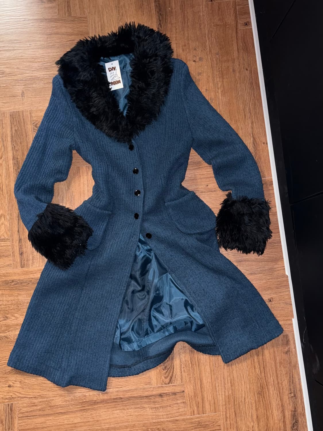 빈티지 퍼 트리밍 코트 상품이미지1