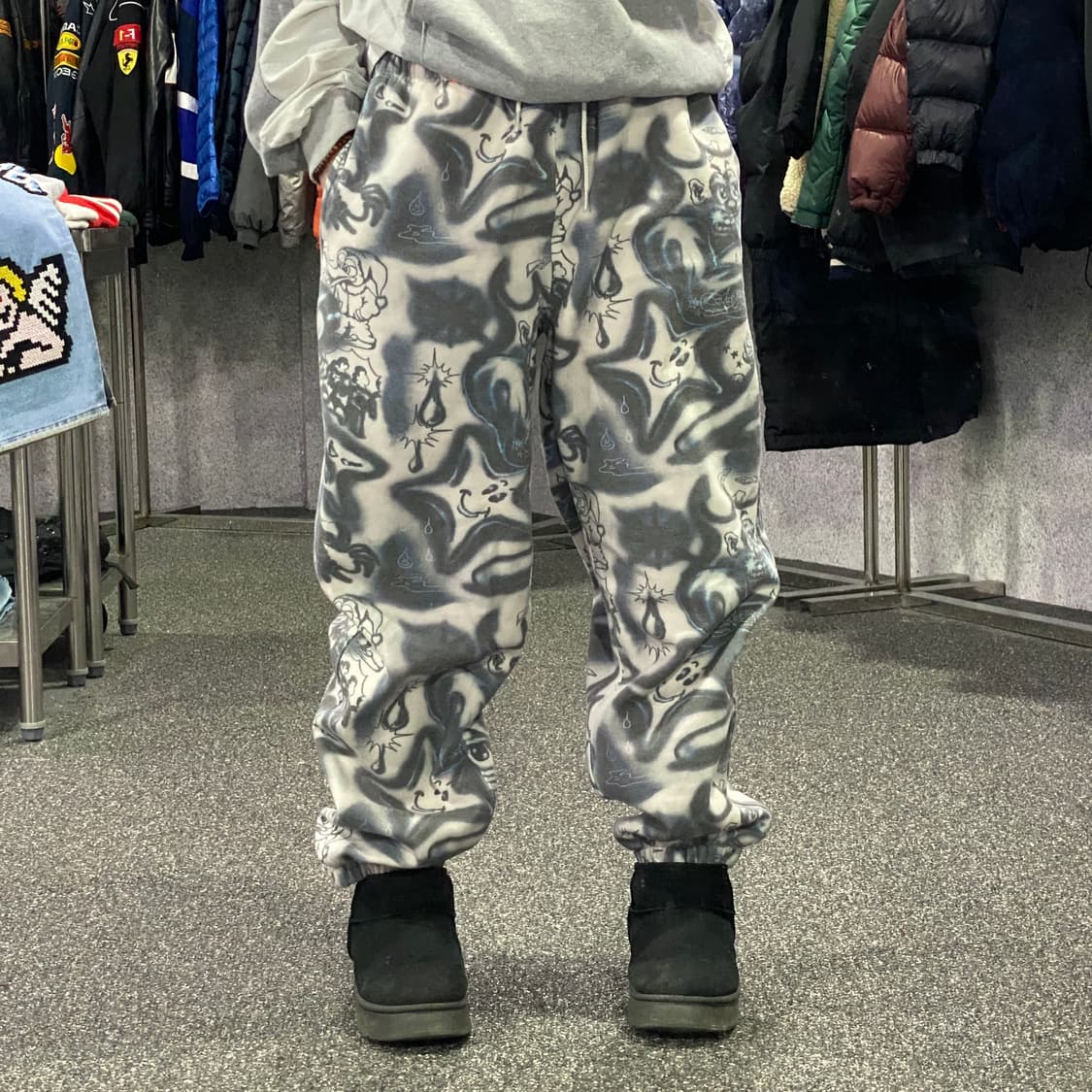 디스이즈네버댓 그래피티 아이보리 스웻 팬츠 B3610 상품이미지1