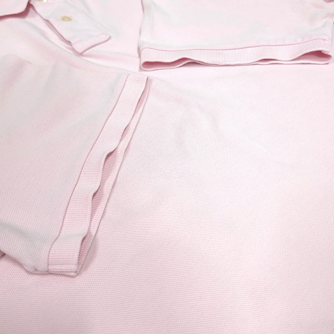 [XL] 폴로 라이트핑크 클래식핏 코튼 메시 피케 반팔 카라티셔츠 상품이미지6