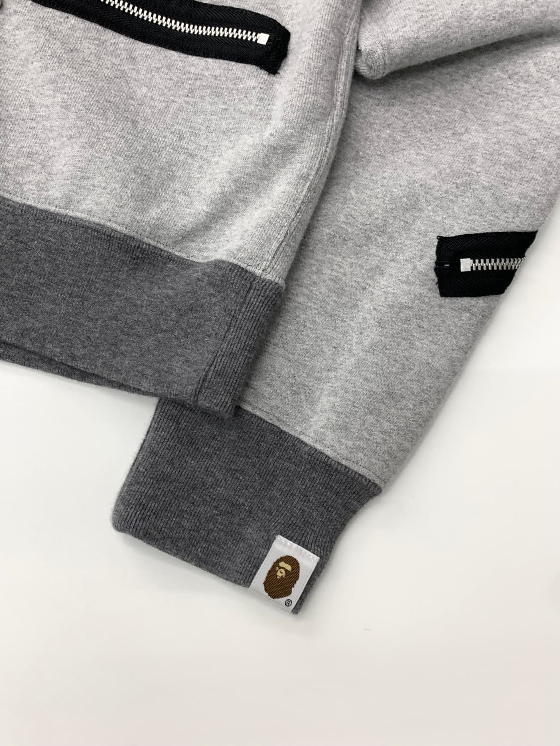 (새상품) Bape 베이프 투포켓 그레이 스웻 가디건 상품이미지8