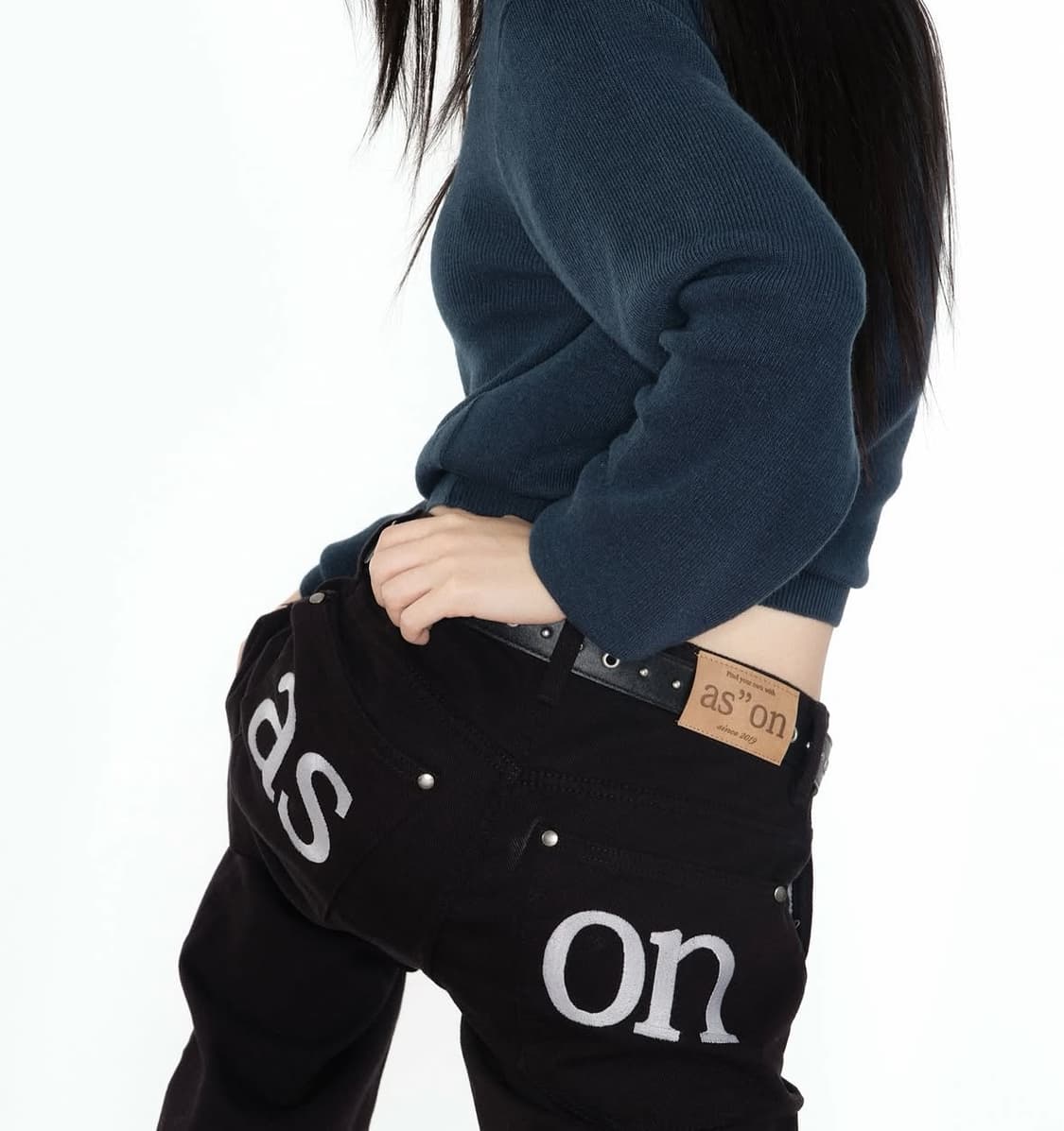 애즈온 스머그 팬츠 블랙 s 상품이미지2