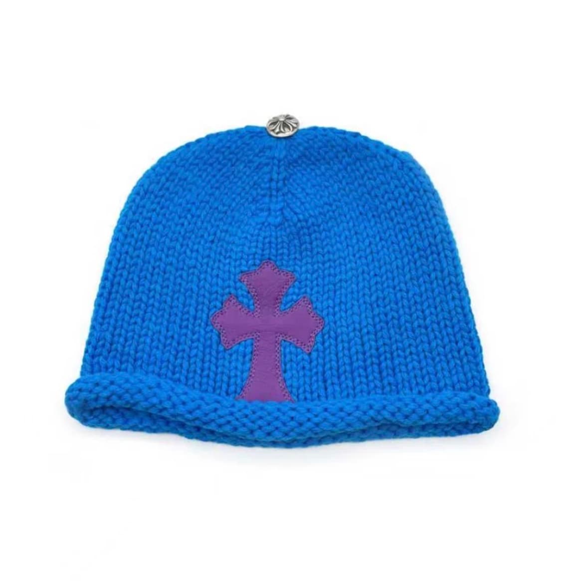 (새상품) 크롬하츠 캐시미어 퍼플 세메터리 크로스패치 비니 상품이미지1