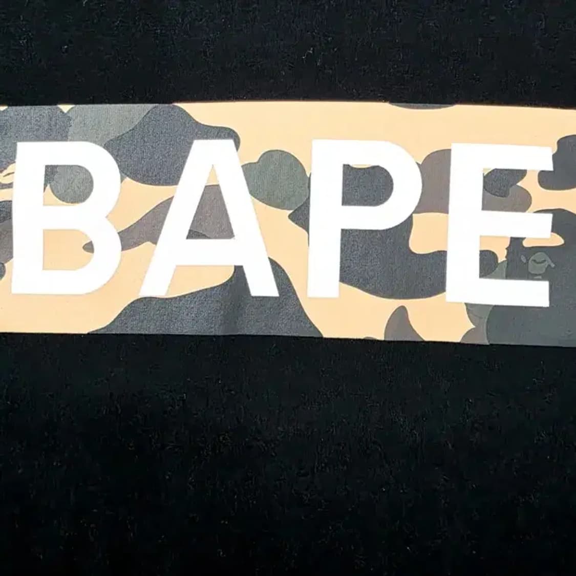 베이프 BAPE 카모 박스로고 크롭 반팔티 블랙 (55~66오버핏) 상품이미지3
