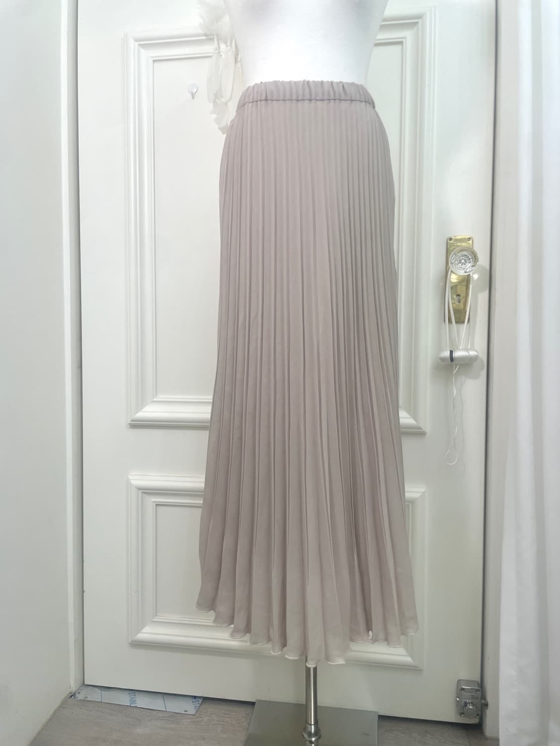 sheer gray chiffon pleats long banding s 상품이미지5