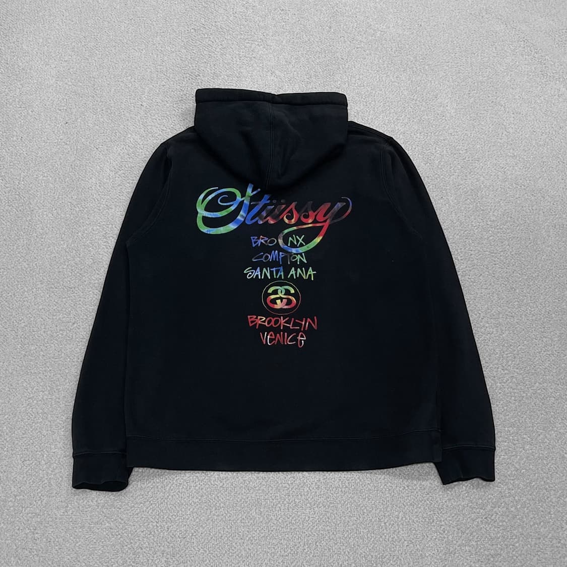 스투시 Stussy 월드투어 타이다이 후드티 블랙 상품이미지1