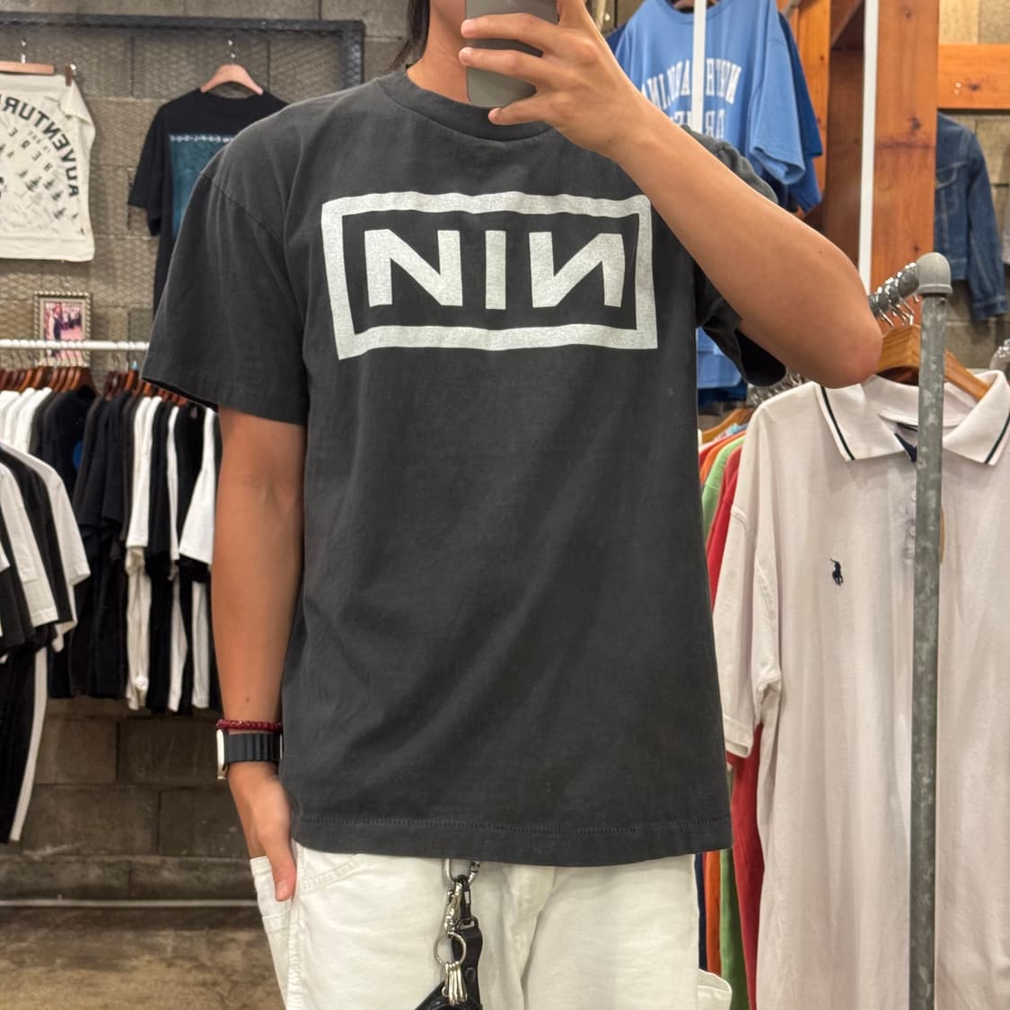 새상품) 나인 인치 네임스 락밴드 프린팅 티셔츠 (L/XL) 상품이미지2