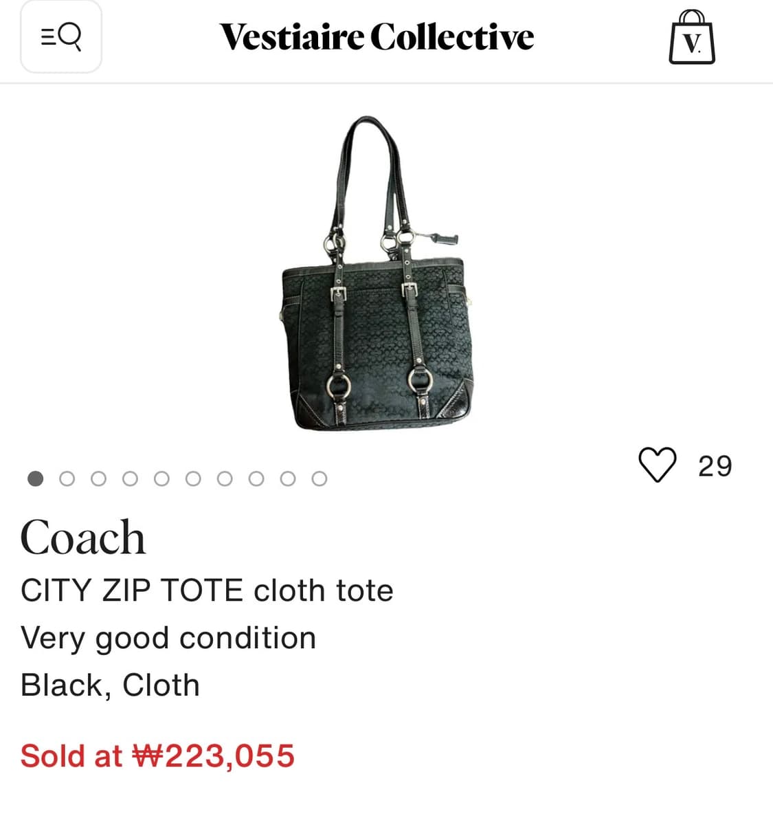 vintage coach signature tote bag 상품이미지10