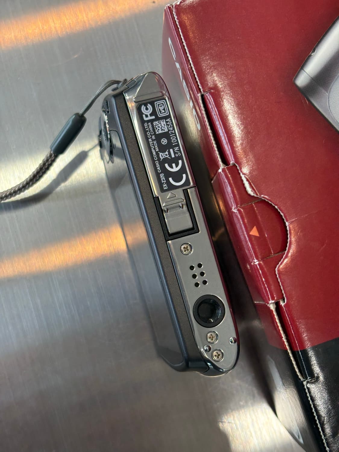 풀박/날짜표시)카시오 엑슬림 ex-z370 실버 빈티지디카 상품이미지7